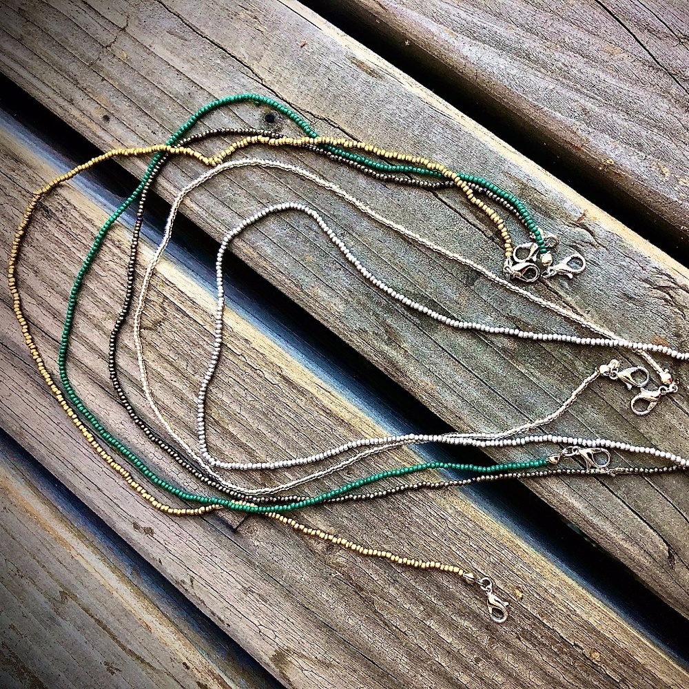 Custom Seed Beads Mask Leash